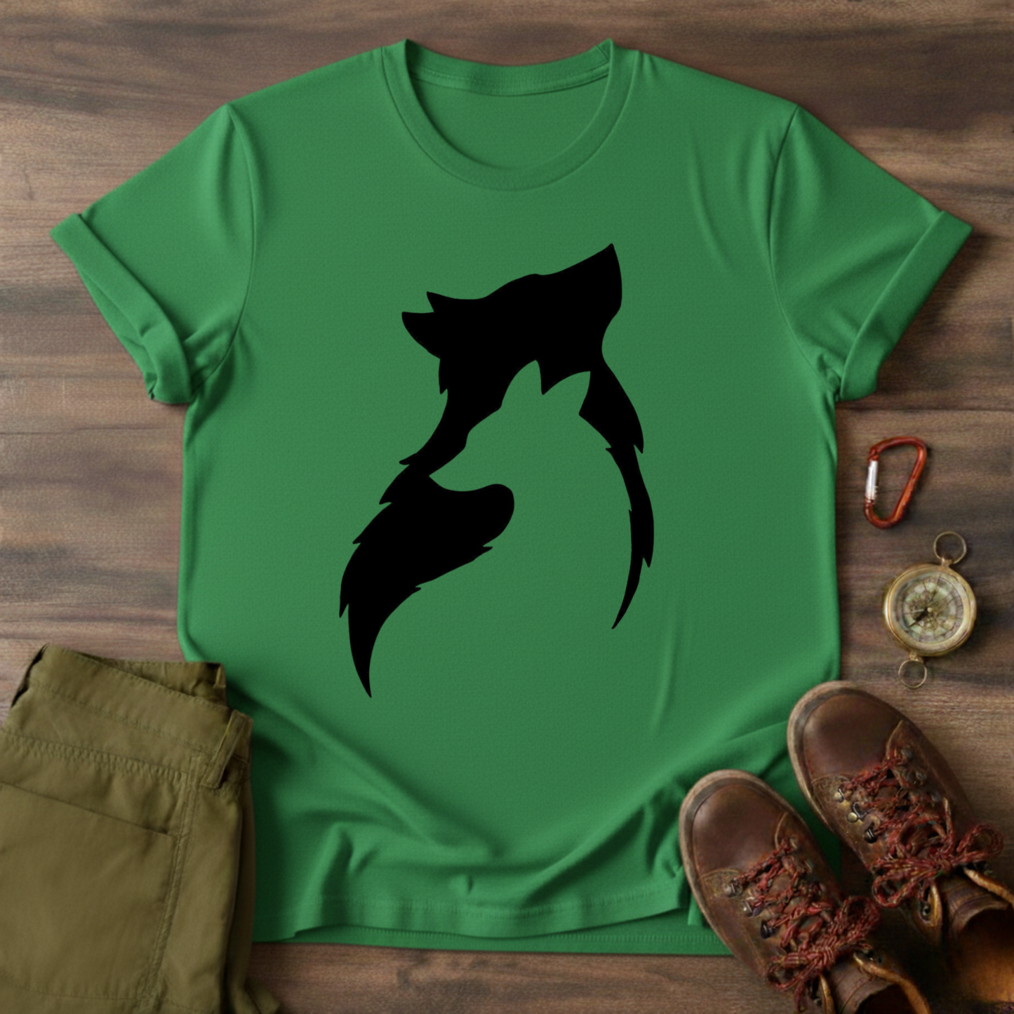 Male and Female Wolf Graphic T-Shirt