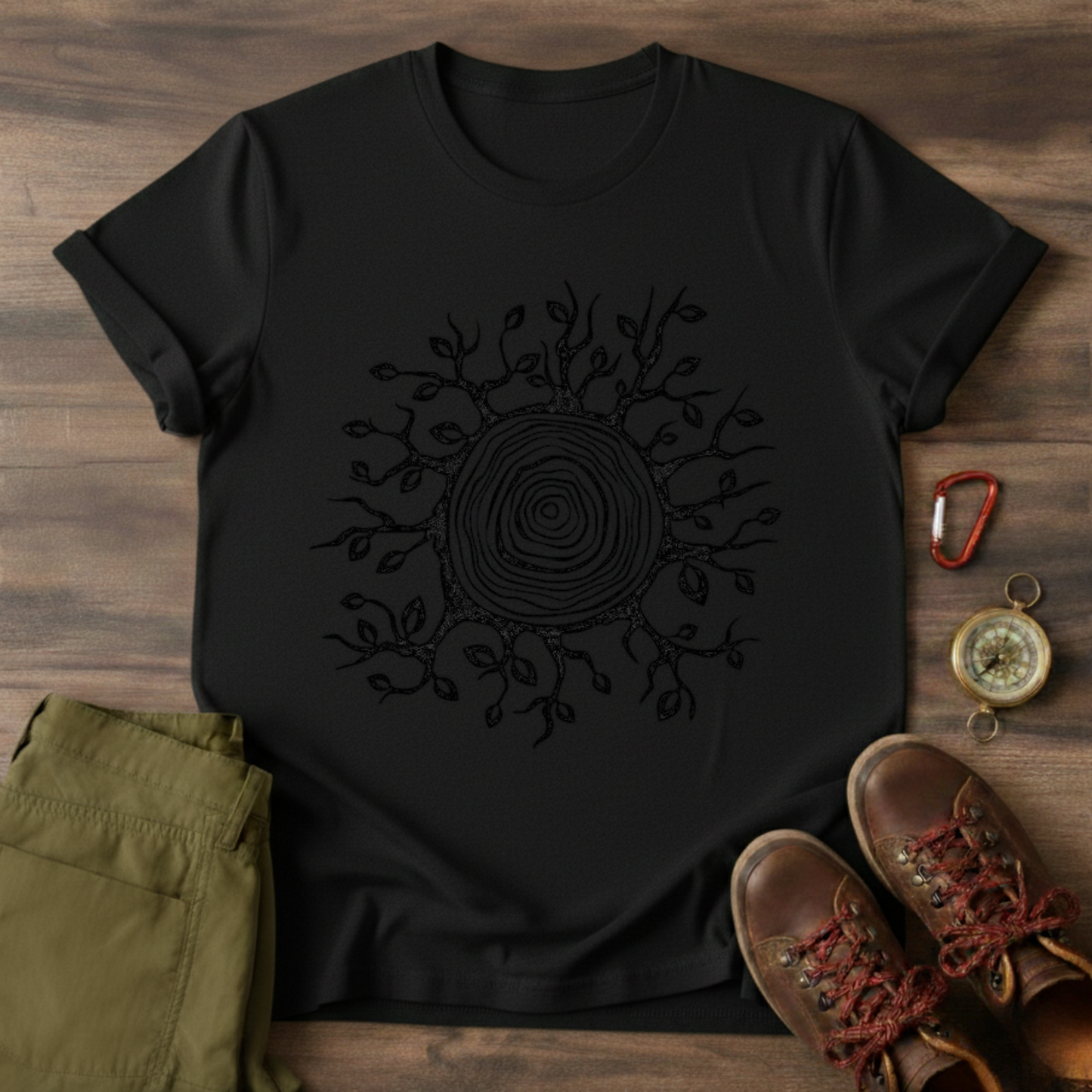 Wooden Log Graphic T-Shirt