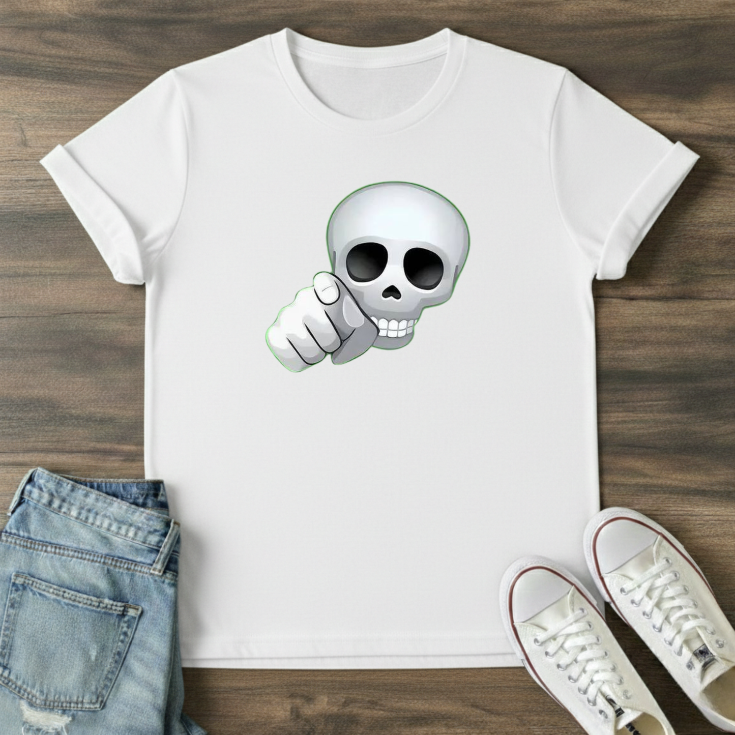 Skull Face Graphic T-Shirt