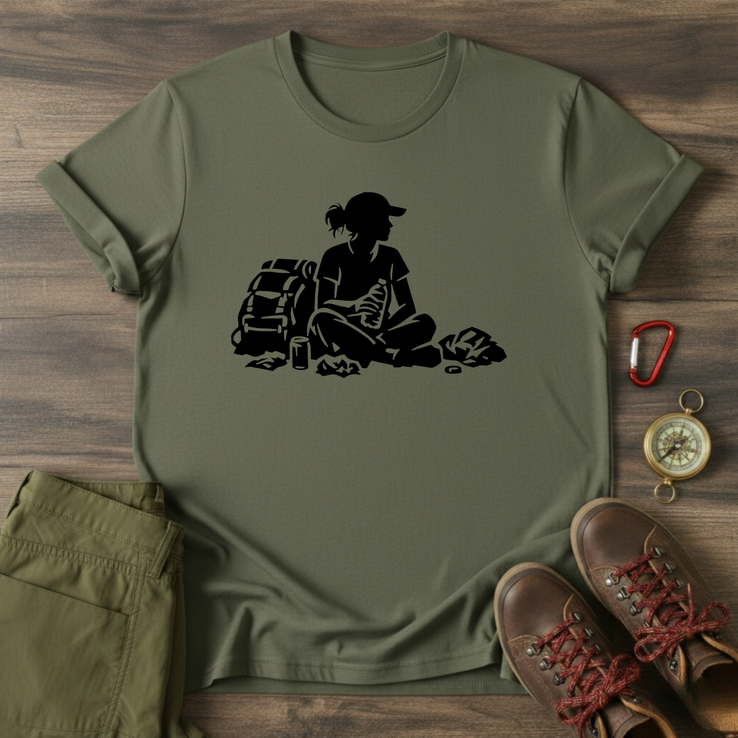 Resting Hiker Graphic T-Shirt