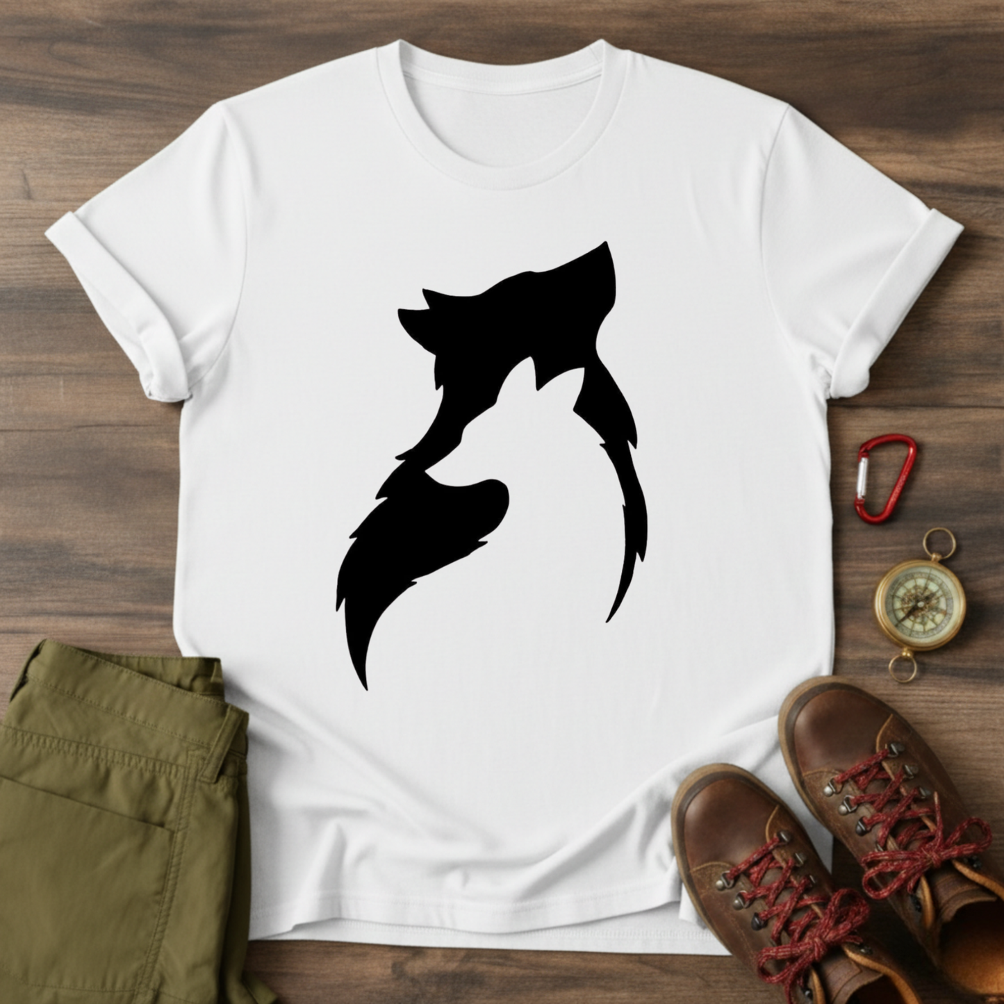 Male and Female Wolf Graphic T-Shirt