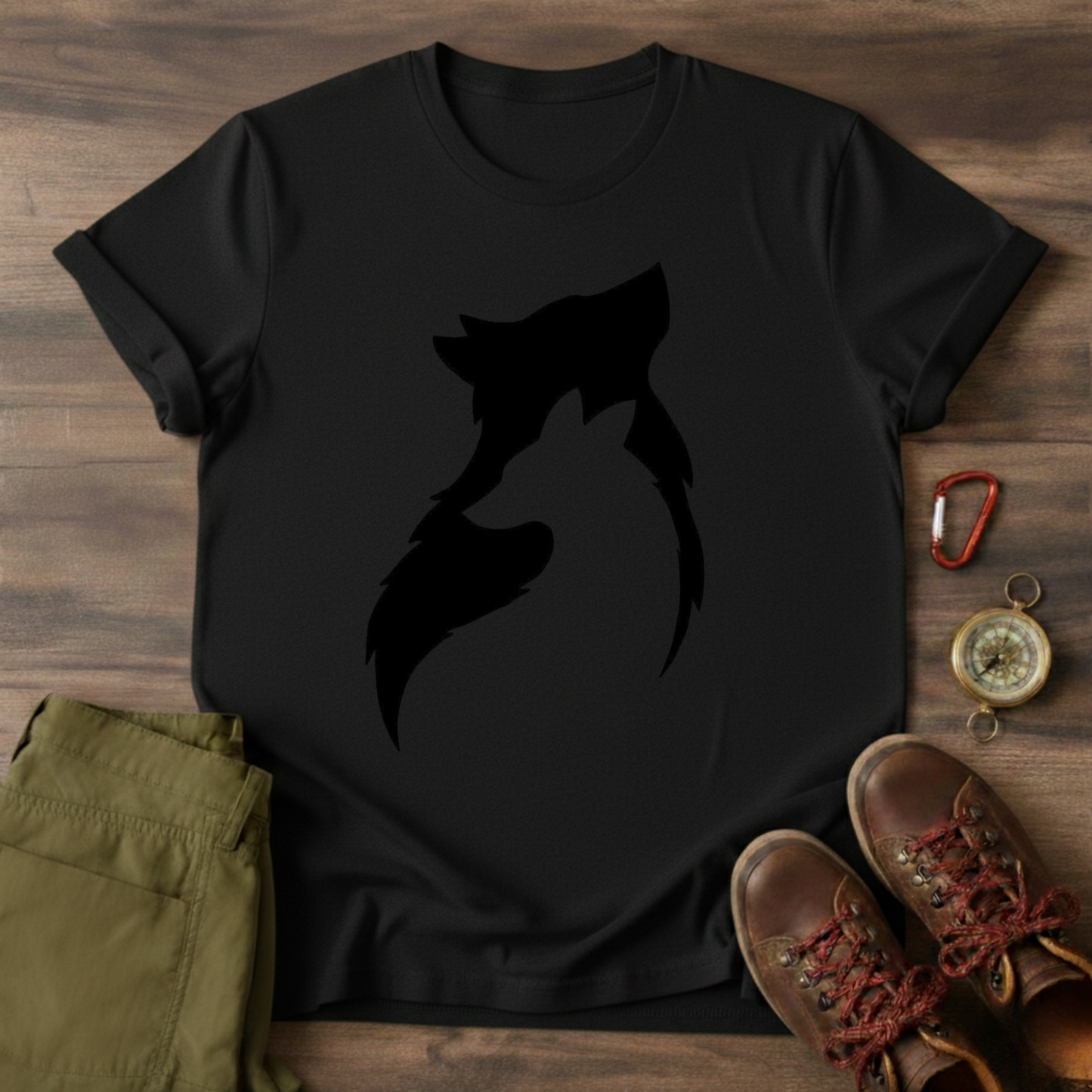 Male and Female Wolf Graphic T-Shirt