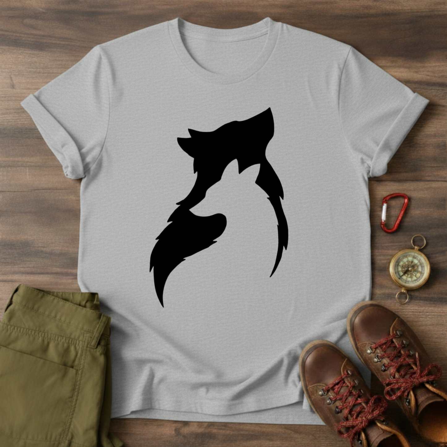 Male and Female Wolf Graphic T-Shirt