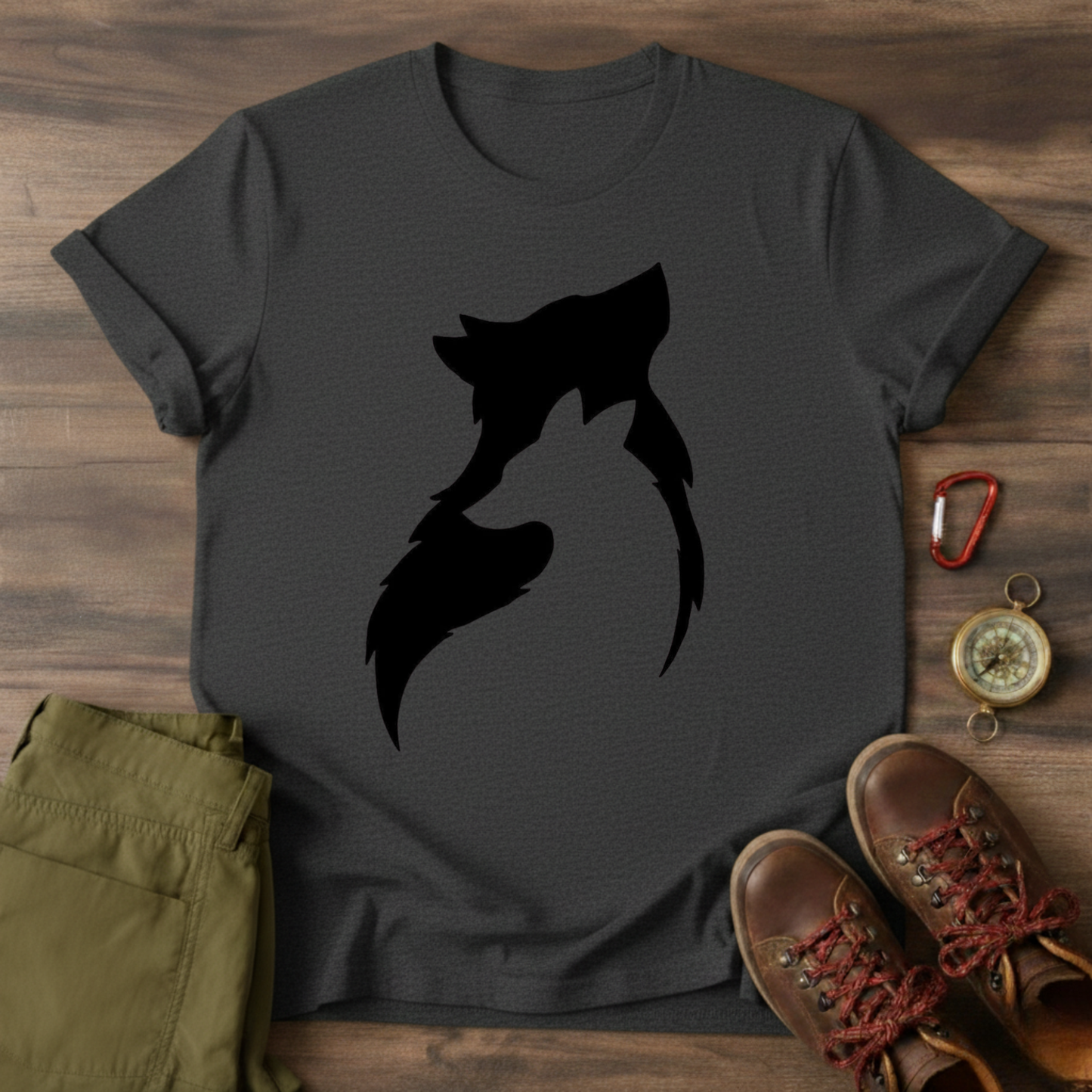 Male and Female Wolf Graphic T-Shirt