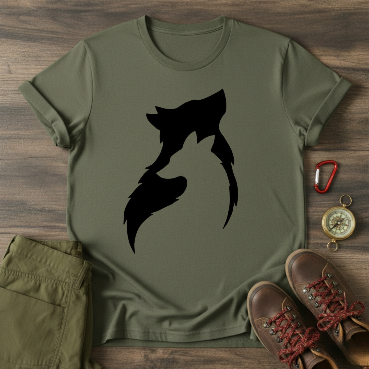 Male and Female Wolf Graphic T-Shirt