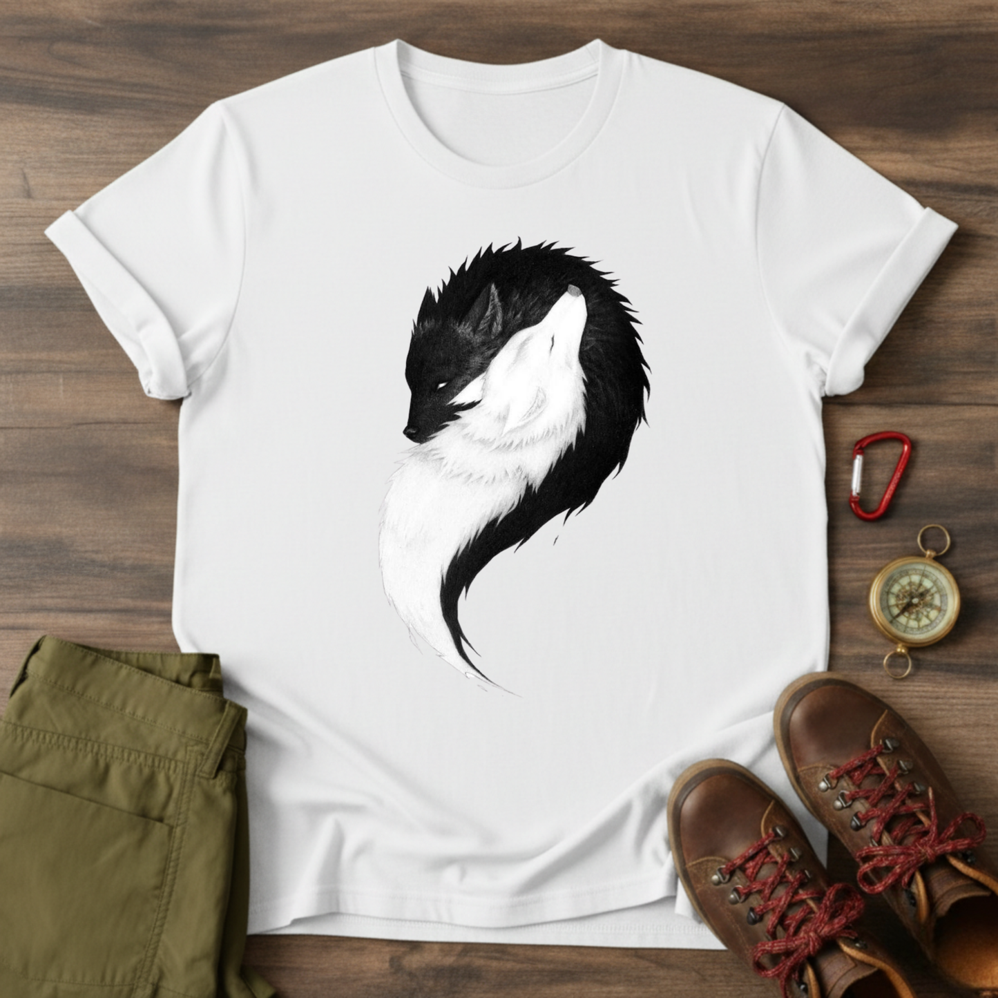 Male and Female Wolf Graphic T-Shirt