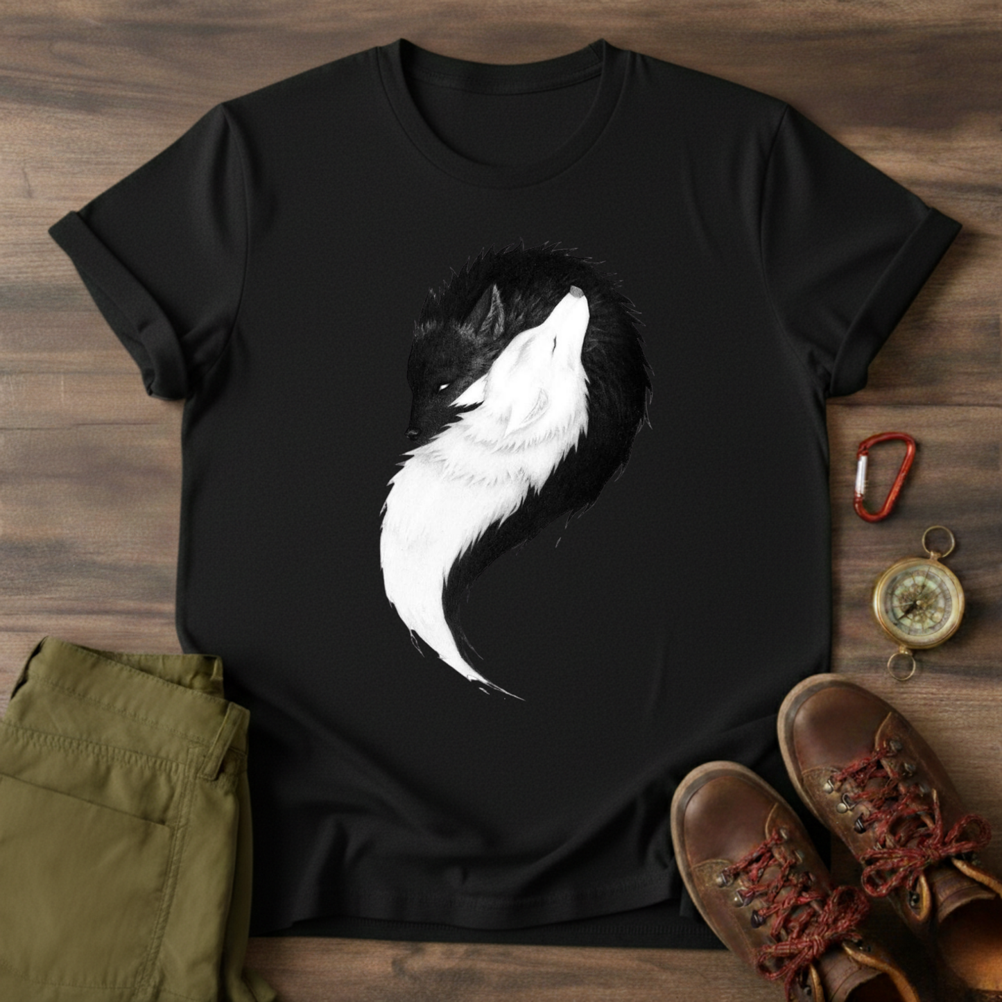 Male and Female Wolf Graphic T-Shirt