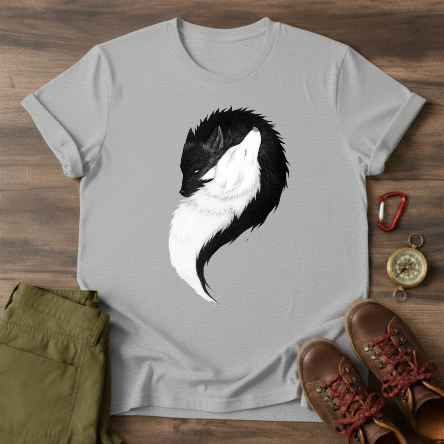 Male and Female Wolf Graphic T-Shirt
