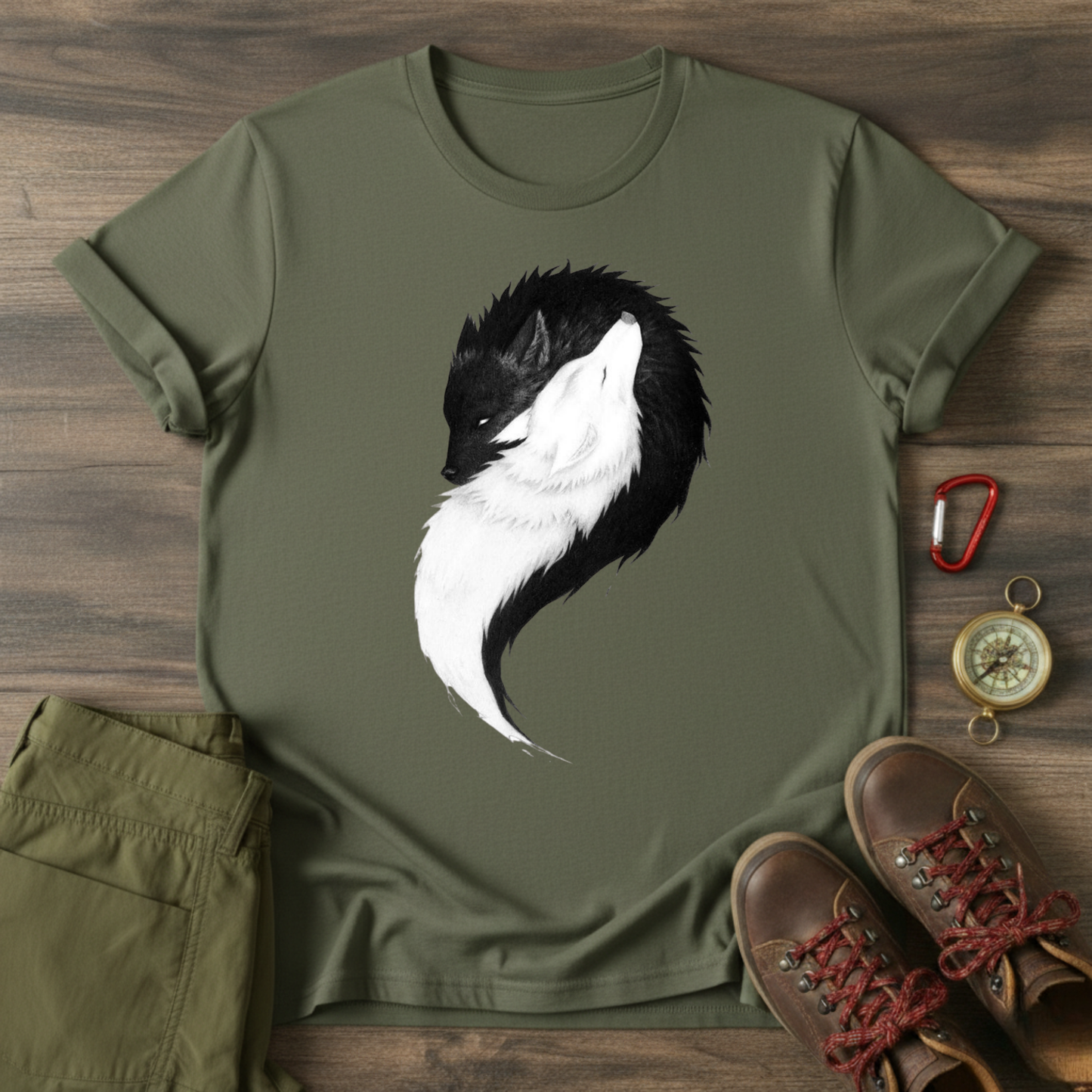 Male and Female Wolf Graphic T-Shirt