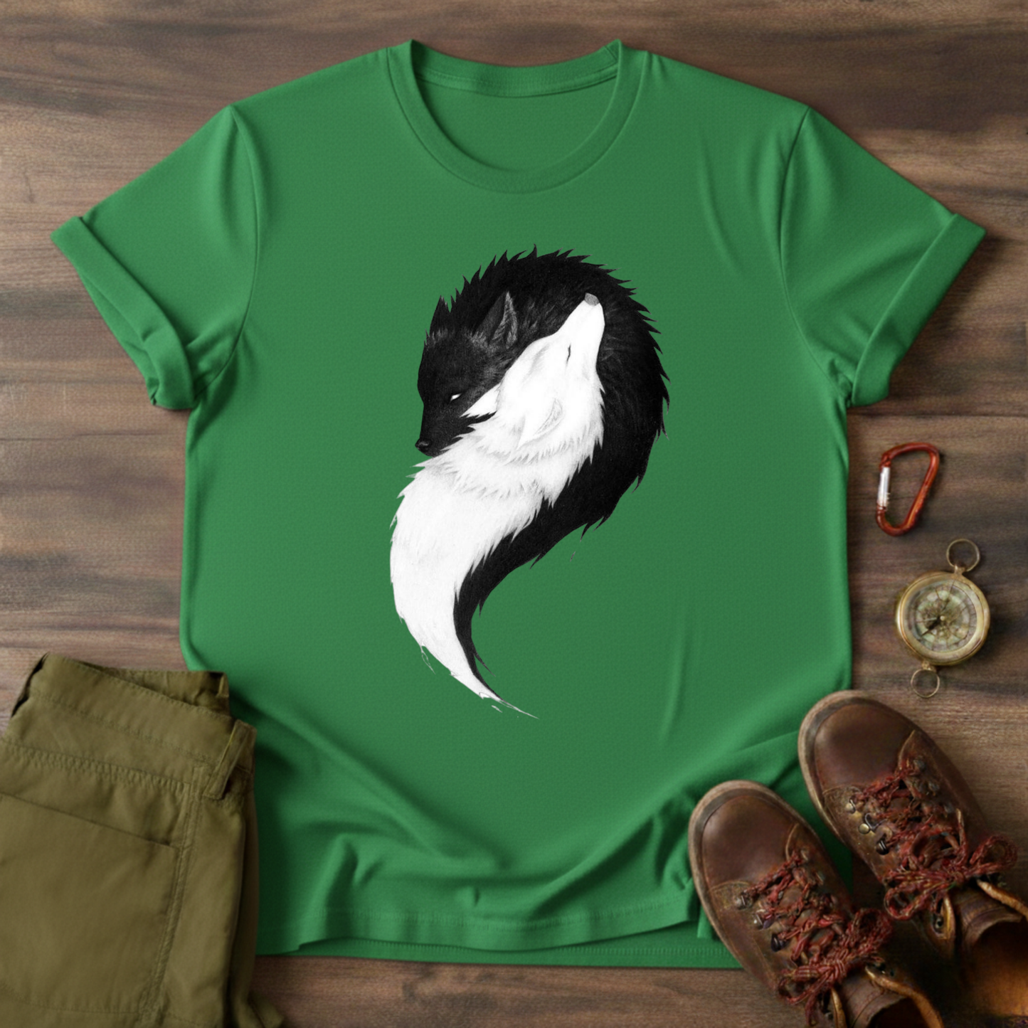 Male and Female Wolf Graphic T-Shirt