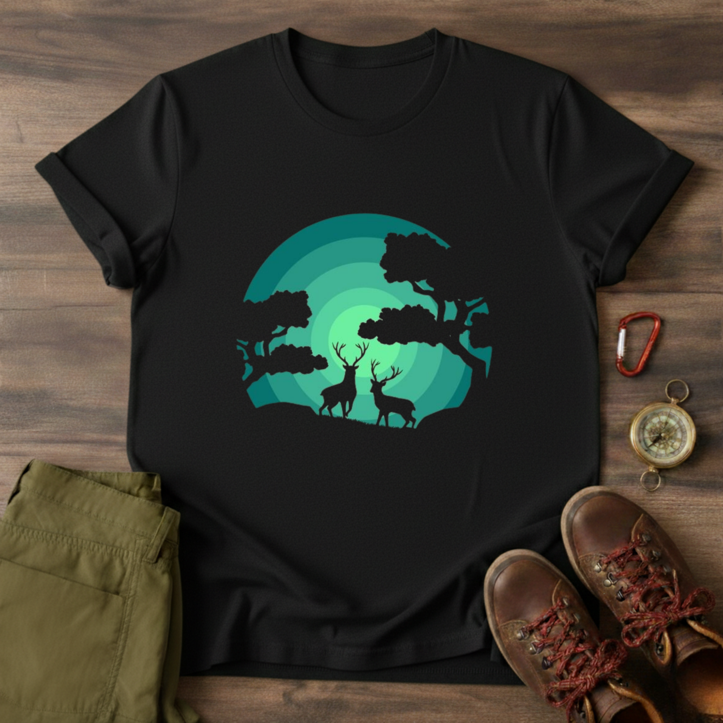 Two Deer Graphic T-Shirt