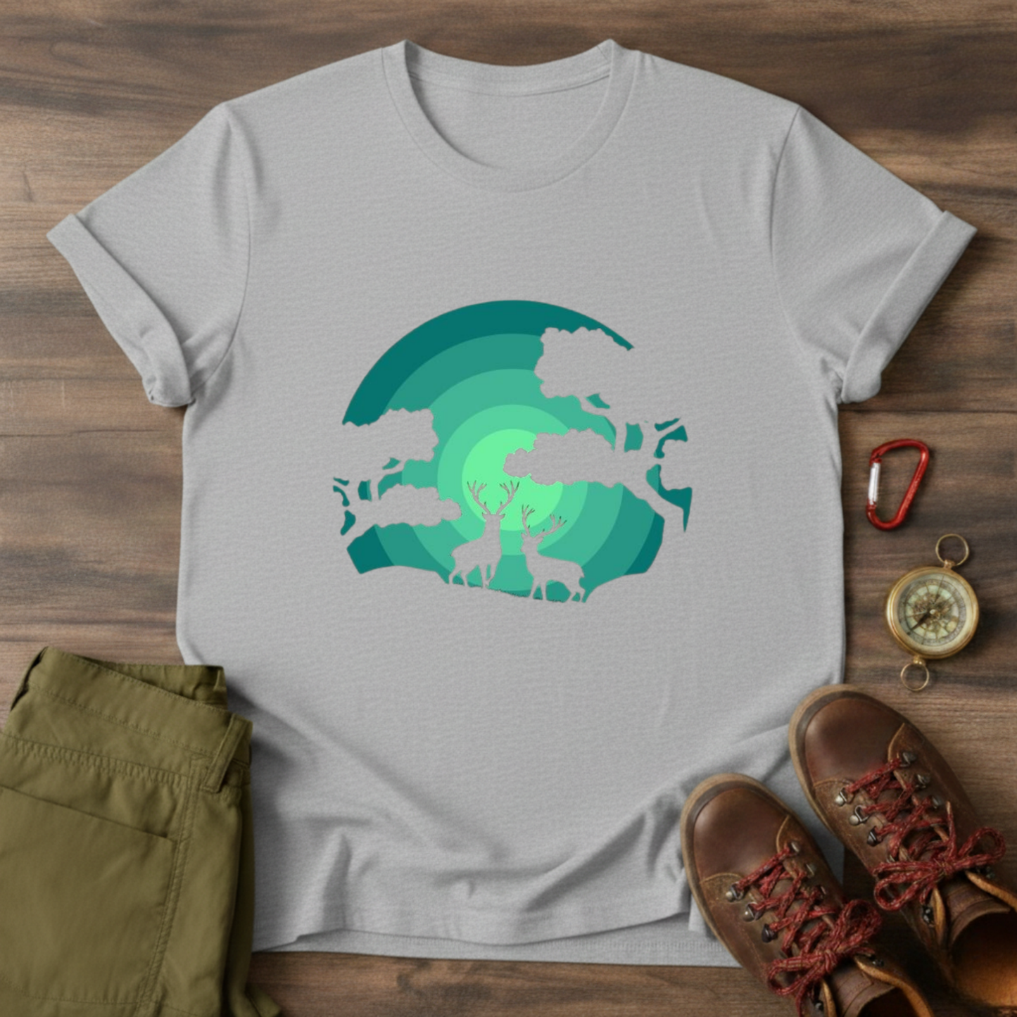 Two Deer Graphic T-Shirt