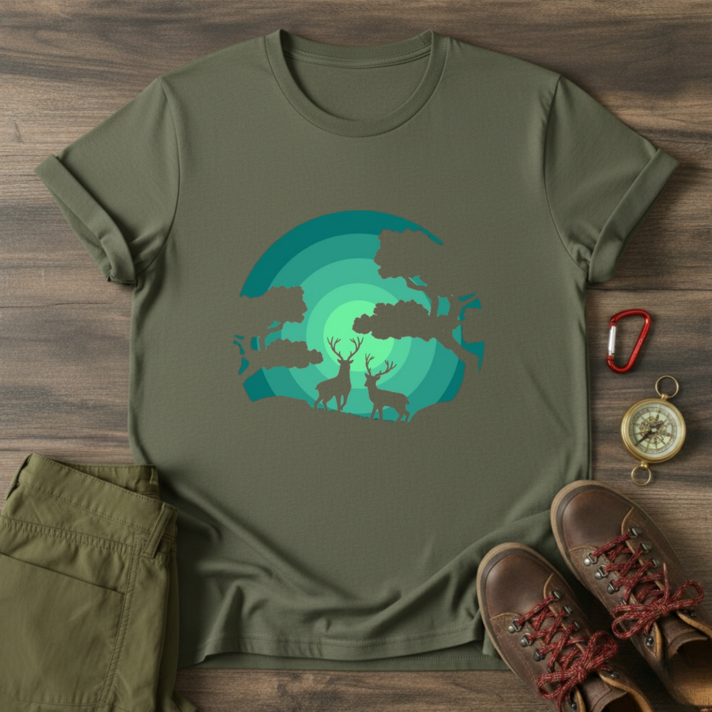 Two Deer Graphic T-Shirt
