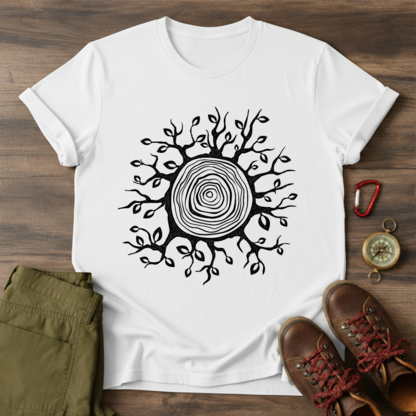 Wooden Log Graphic T-Shirt