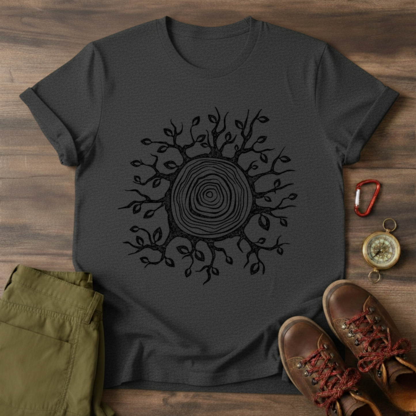 Wooden Log Graphic T-Shirt