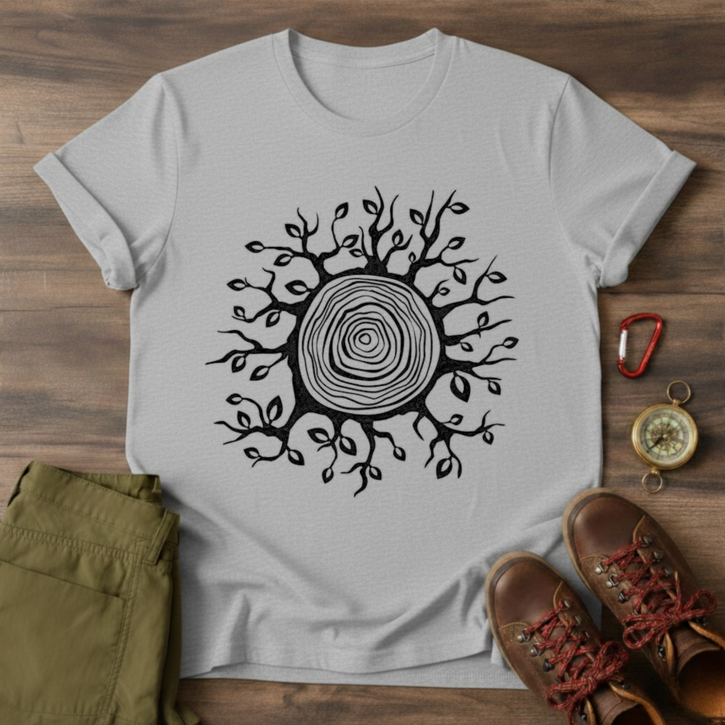 Wooden Log Graphic T-Shirt