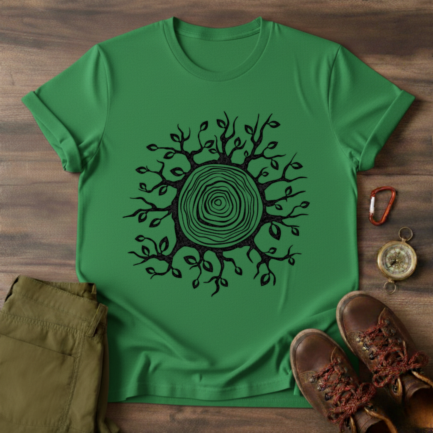 Wooden Log Graphic T-Shirt