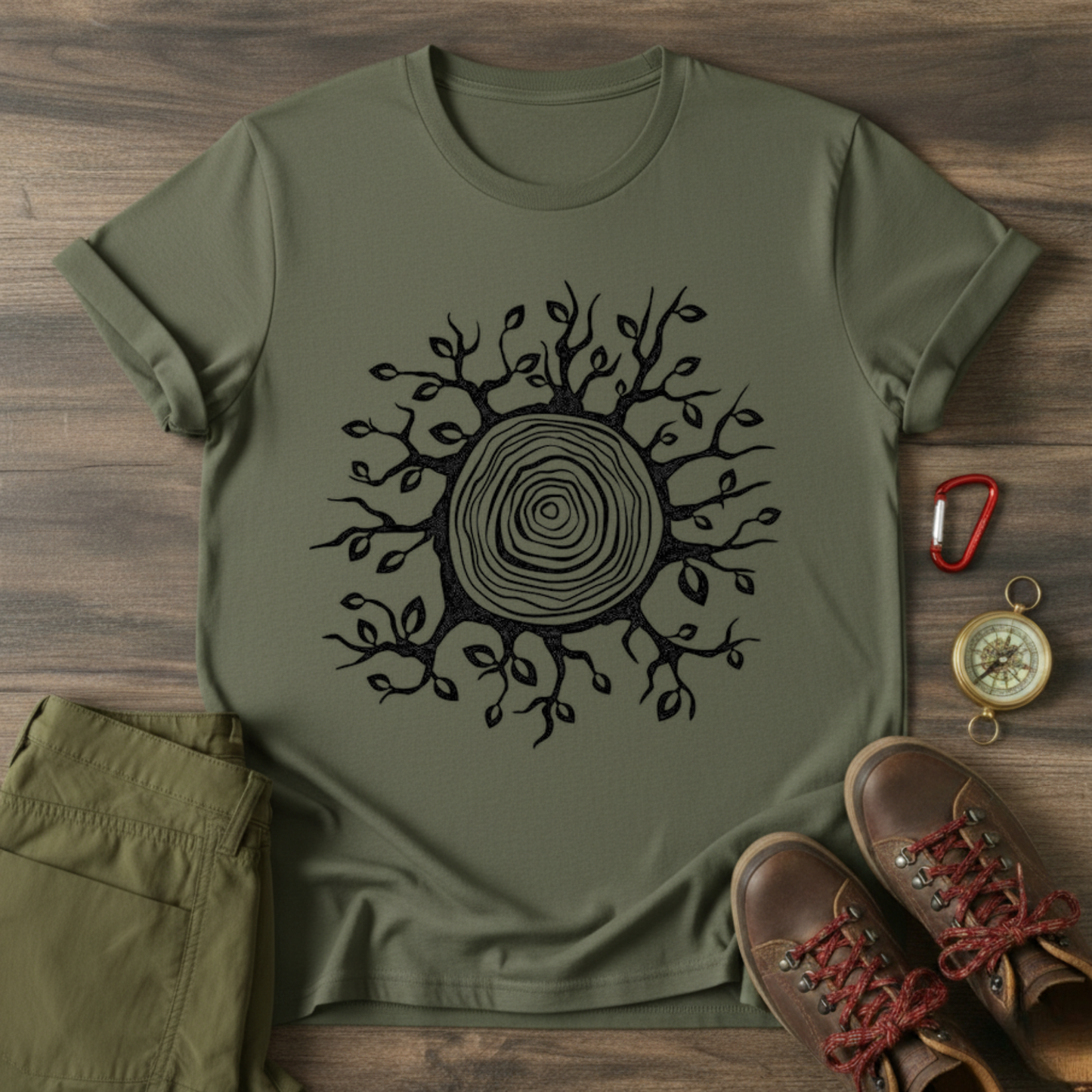 Wooden Log Graphic T-Shirt