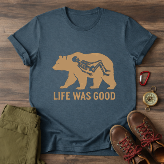 Bear and Skeleton Graphic T-Shirt